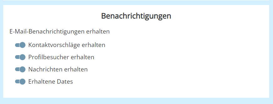 LIEBEÜ50 Benachrichtigungen