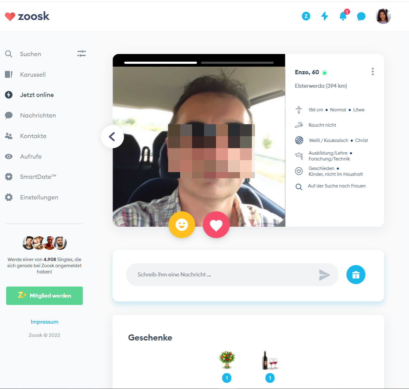 Zoosk Kontaktvorschläge